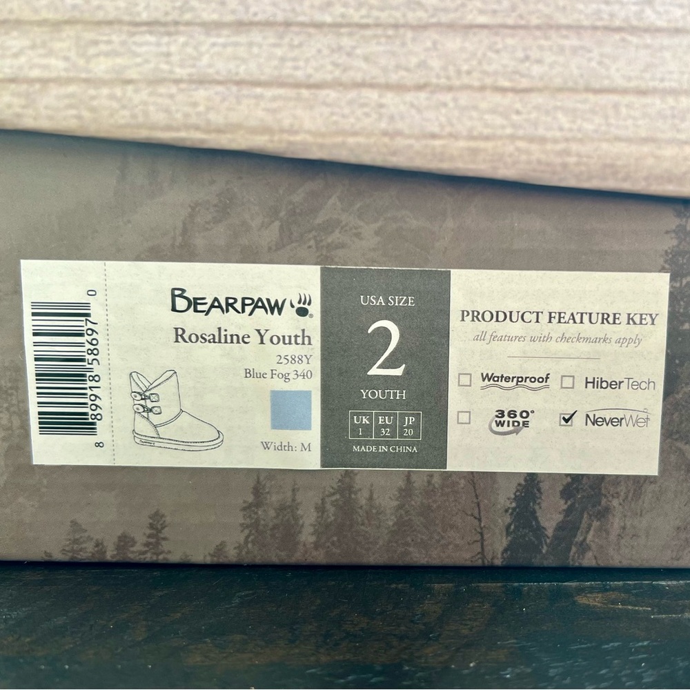 Bearpaw Rosaline Youth Size 2 - Picture 7 of 9